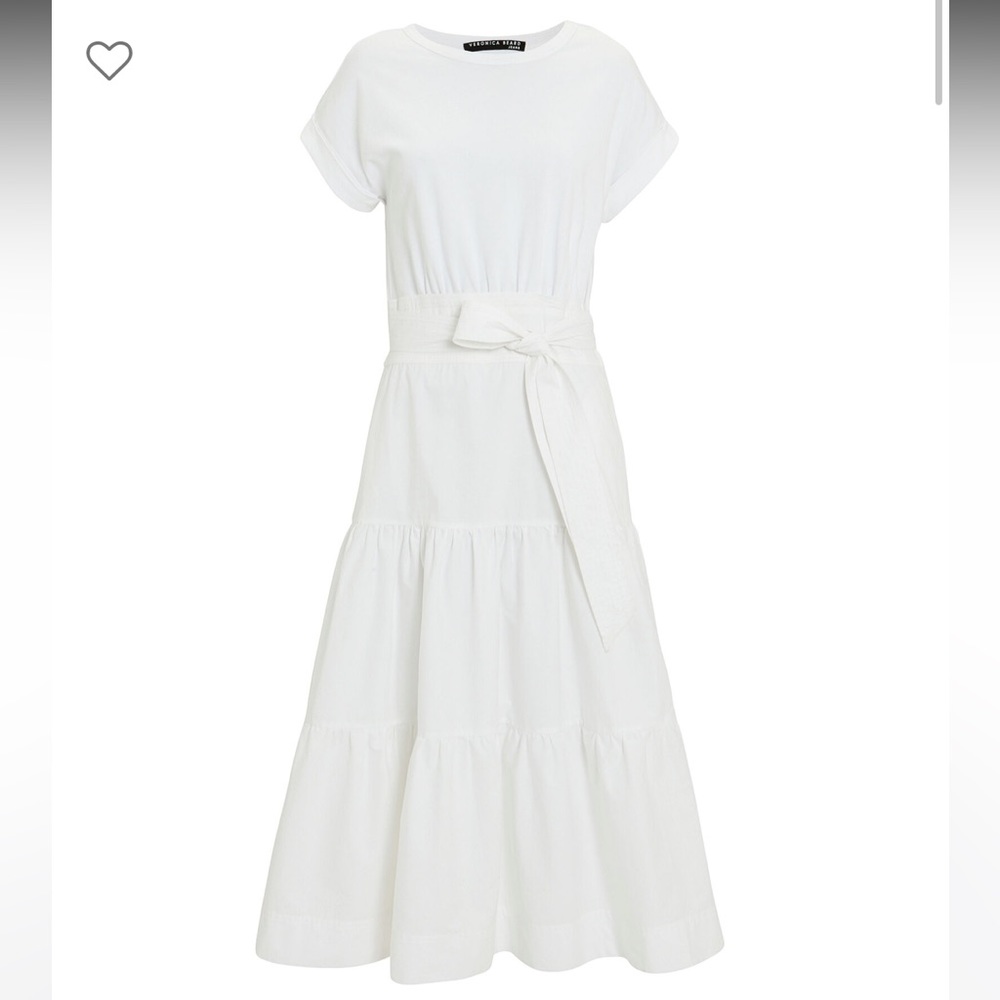 Veronica Beard Trail Belted Cotton Midi Dress - Picture 7 of 8